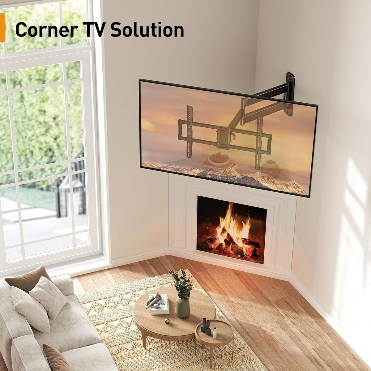 Corner Long‑Arm TV Wall Mount