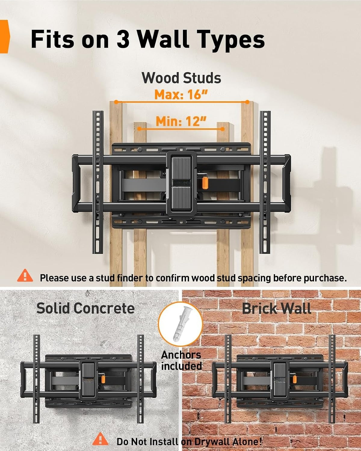 Full‑Motion Large TV Wall Mount