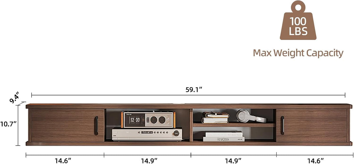 Wall‑Mounted Floating TV Storage Console