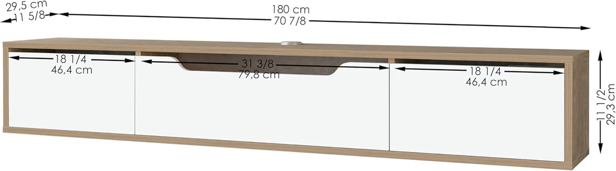 Wall‑Mounted Floating TV Media Console
