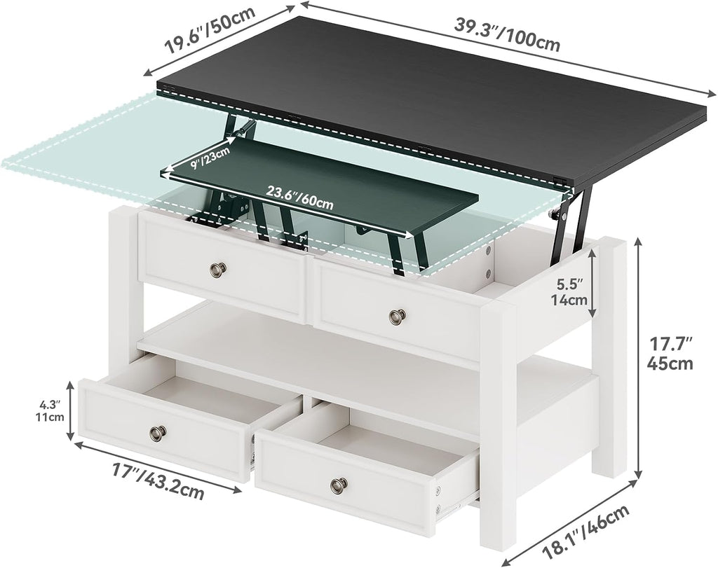 Multi‑Purpose Lift‑Top Storage Coffee Table