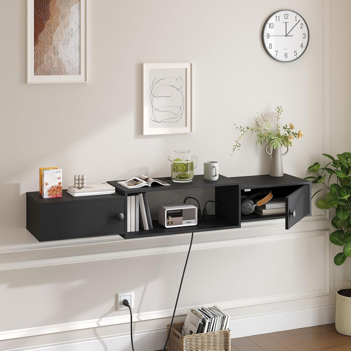 Wall‑Mounted Floating TV Storage Console