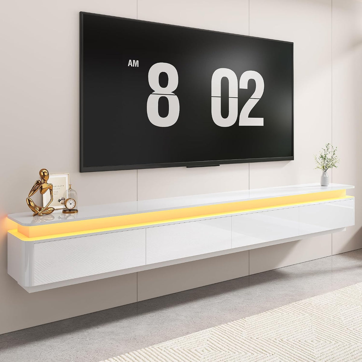 Wall‑Mounted Floating TV Console Stand