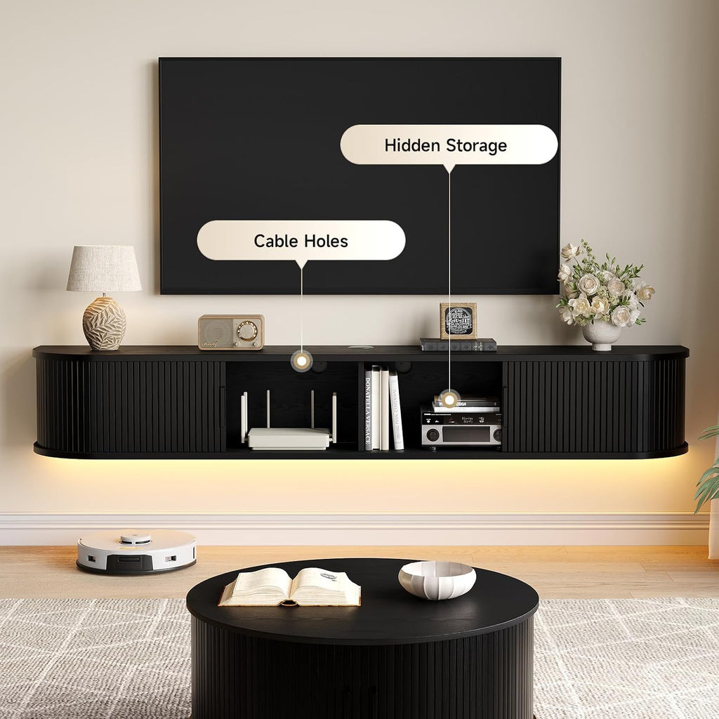 Wall‑Mounted Floating TV Entertainment Console