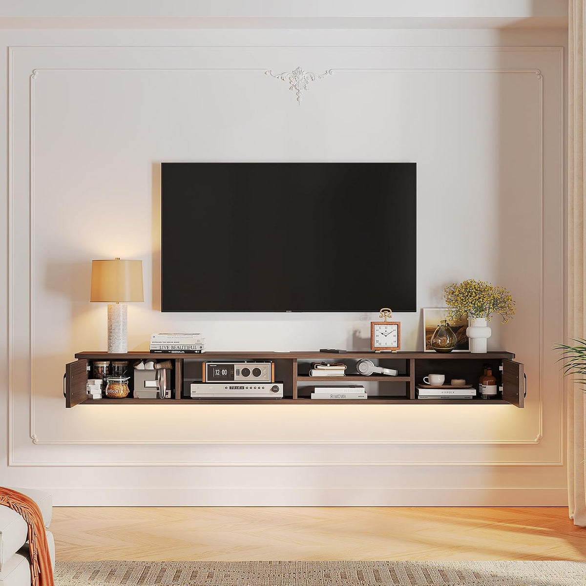 Wall‑Mounted Floating TV Storage Console
