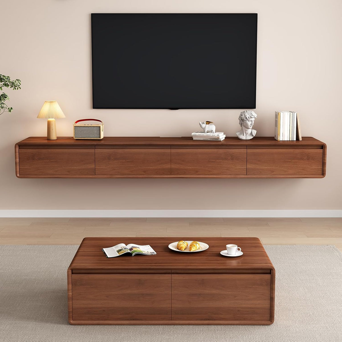 Wall‑Mounted Floating TV Storage Cabinet