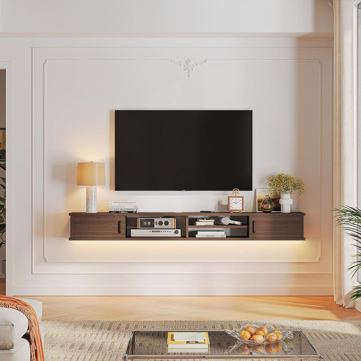 Wall‑Mounted Floating TV Storage Console