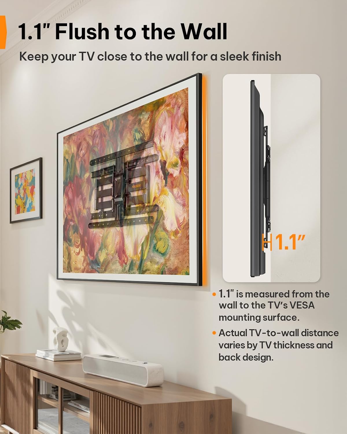 Full‑Motion Ultra Slim TV Wall Mount