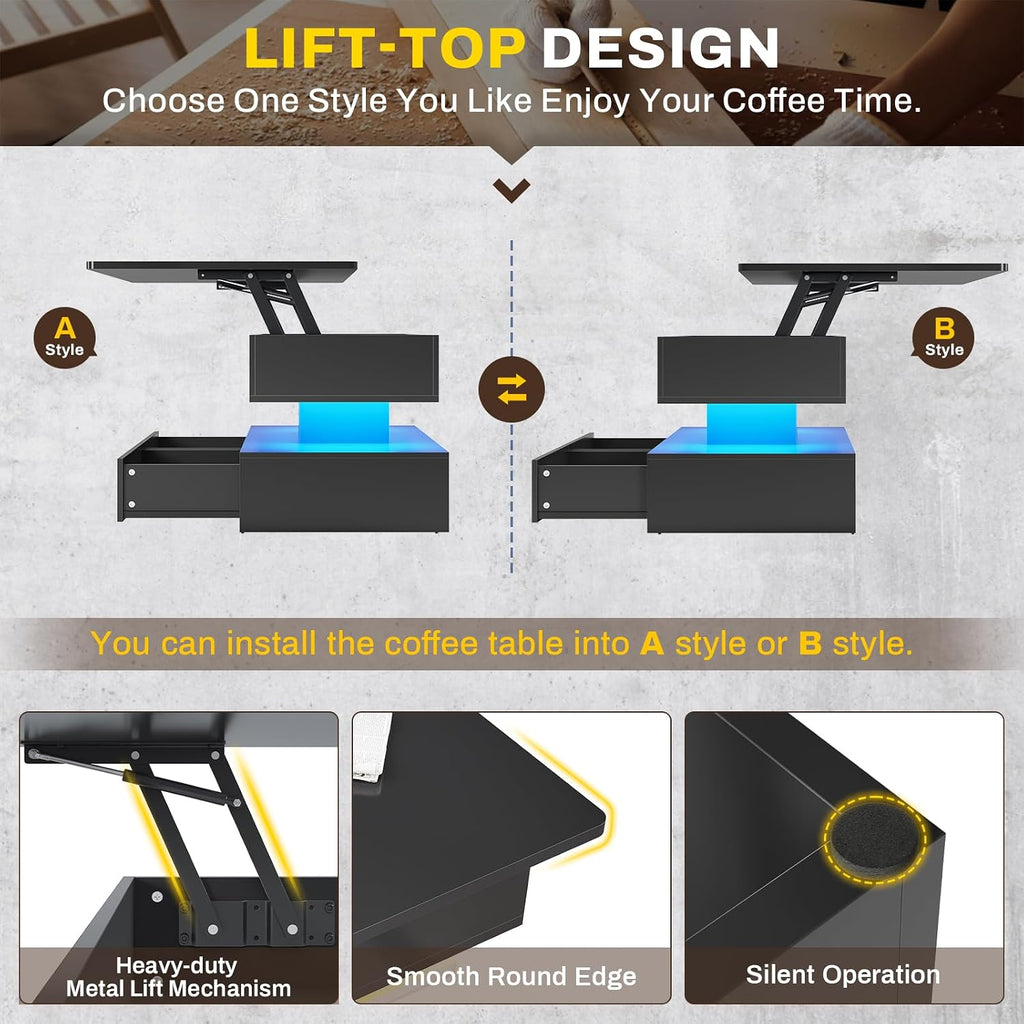 Lift‑Top Storage Living Room Coffee Table