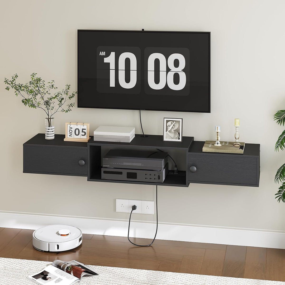Wall‑Mounted Floating TV Storage Console