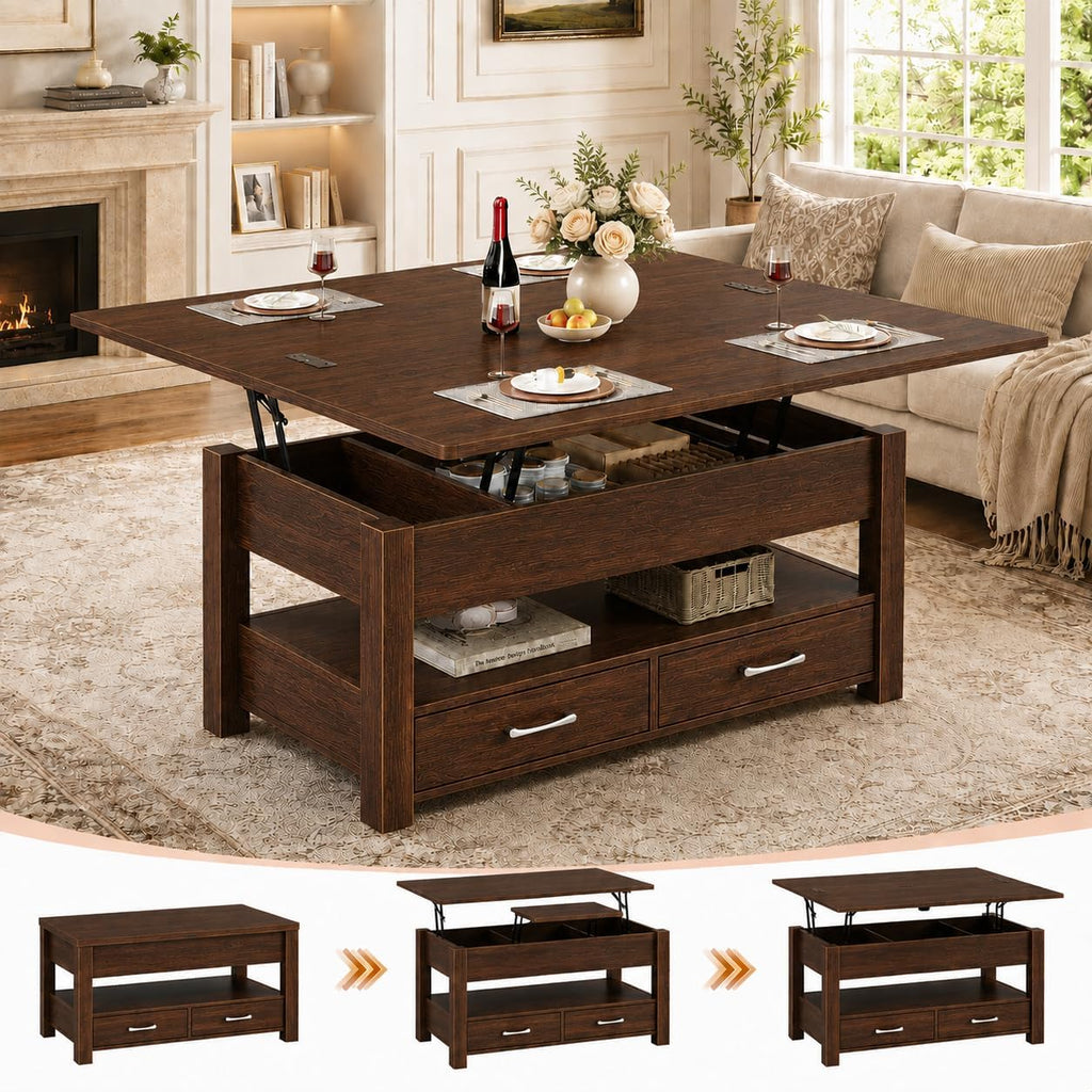 Square Lift‑Top Storage Coffee Table