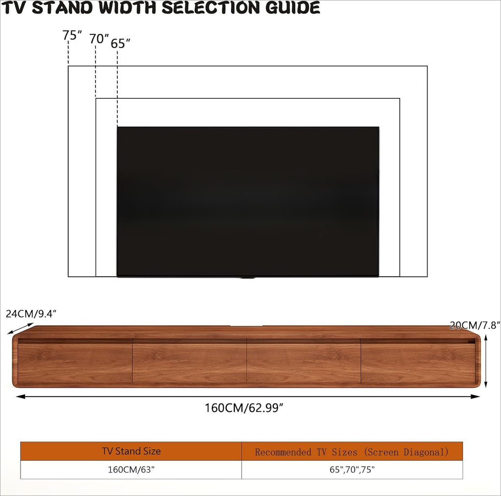 Wall‑Mounted Floating TV Storage Cabinet