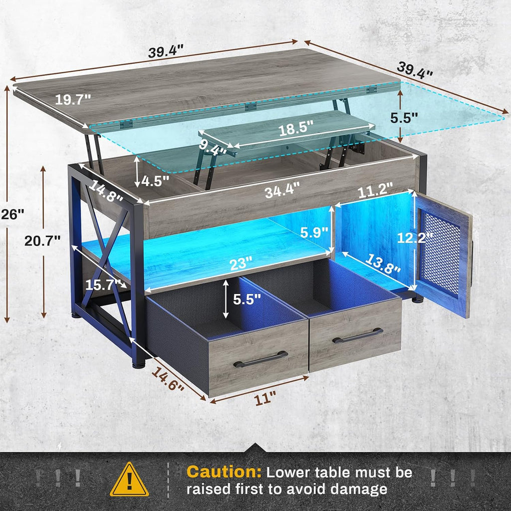 Multi‑Function Lift‑Top Storage Coffee Table