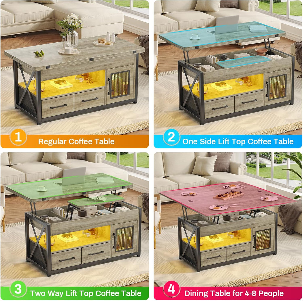 Multi‑Function Lift‑Top Storage Coffee Table