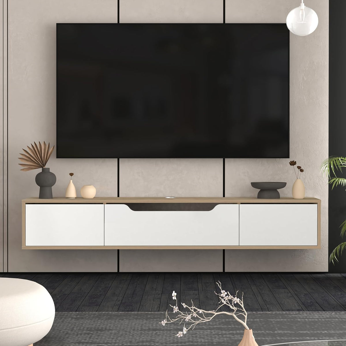 Wall‑Mounted Floating TV Media Console
