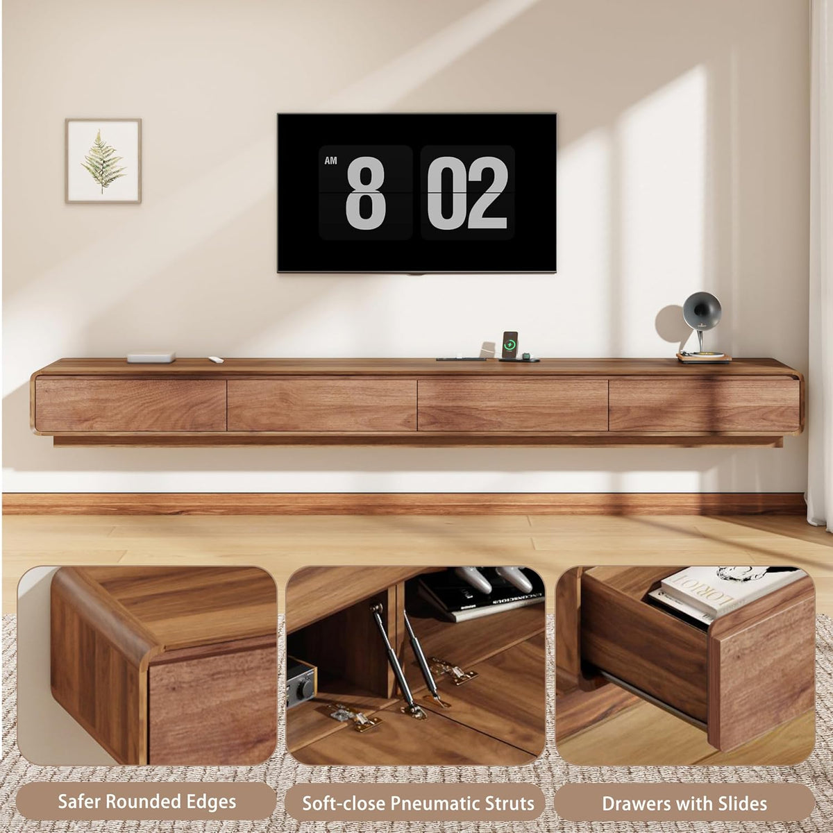 Wall‑Mounted Floating TV Media Console