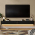 Mid‑Century Floating LED TV Console