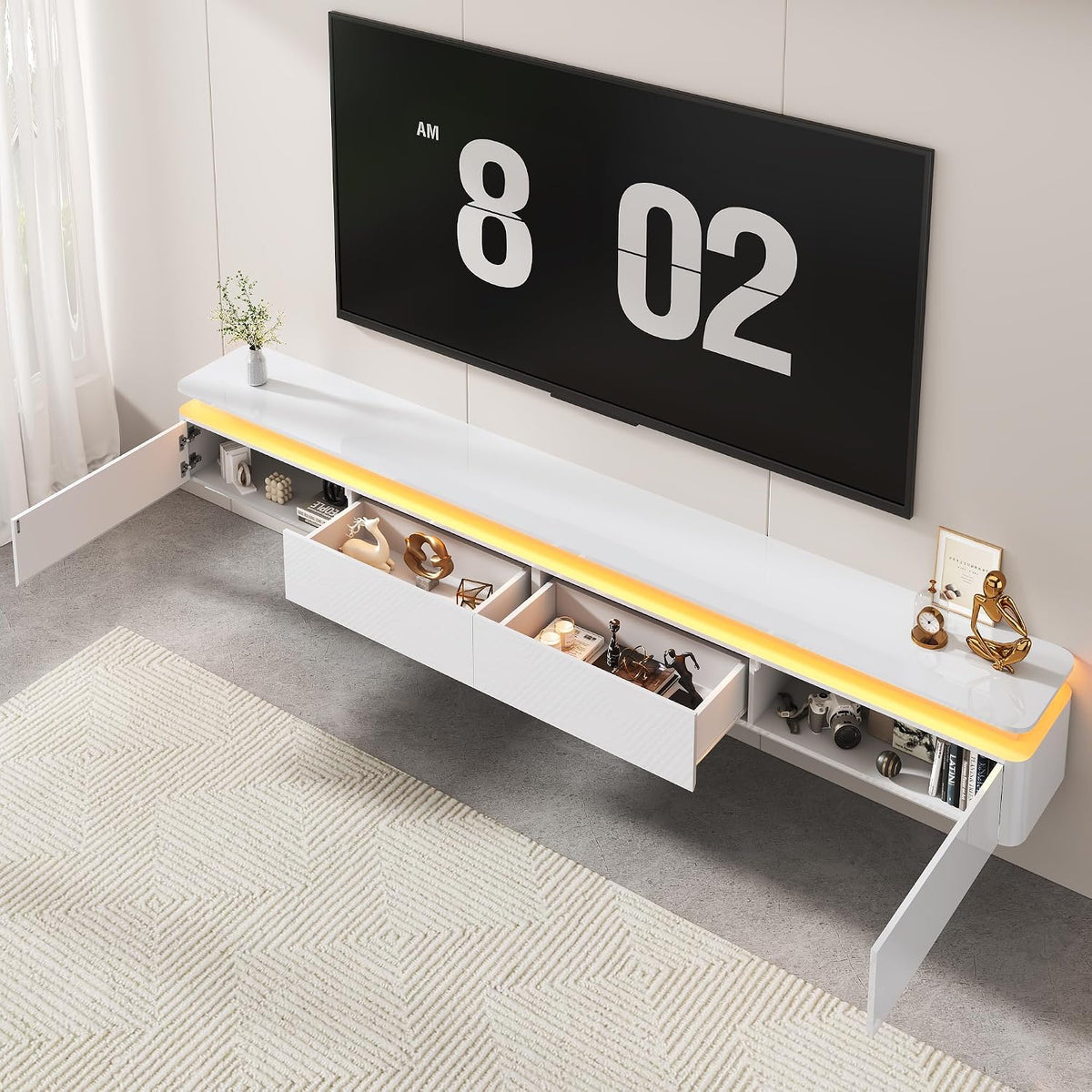 Wall‑Mounted Floating TV Console Stand