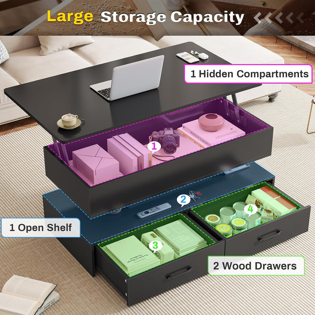 Lift‑Top Storage Living Room Coffee Table