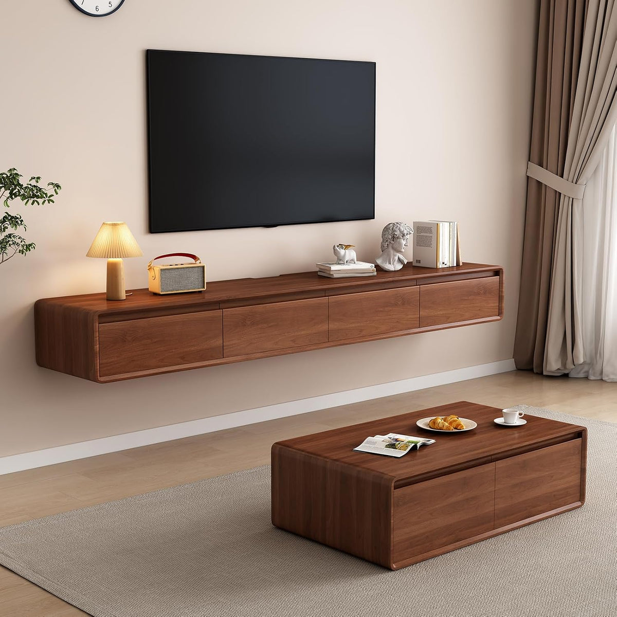 Wall‑Mounted Floating TV Storage Cabinet