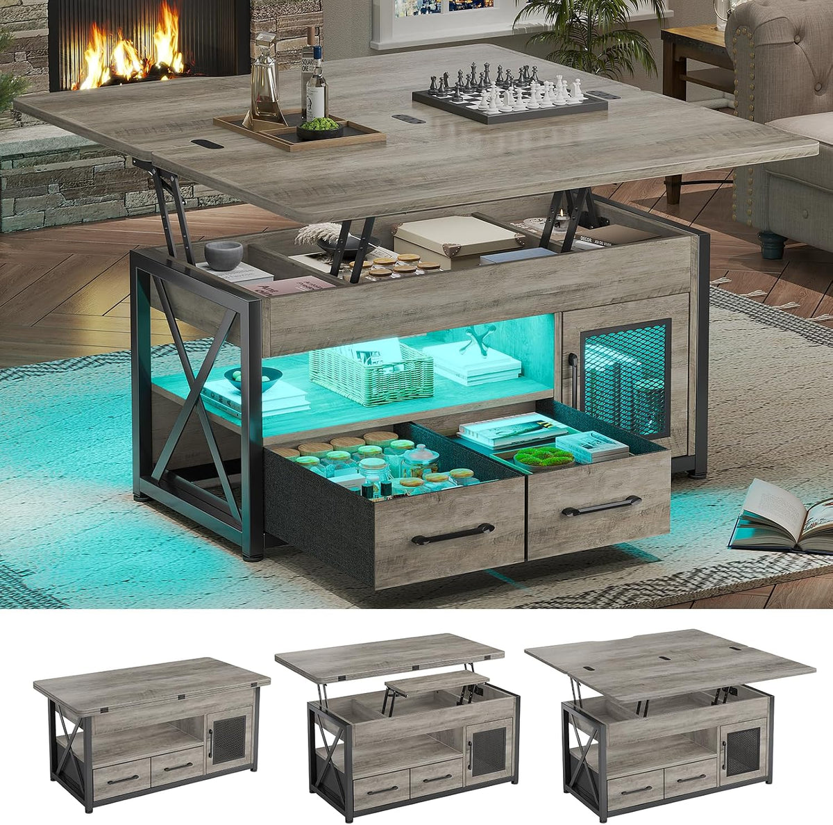 Multi‑Function Lift‑Top Storage Coffee Table