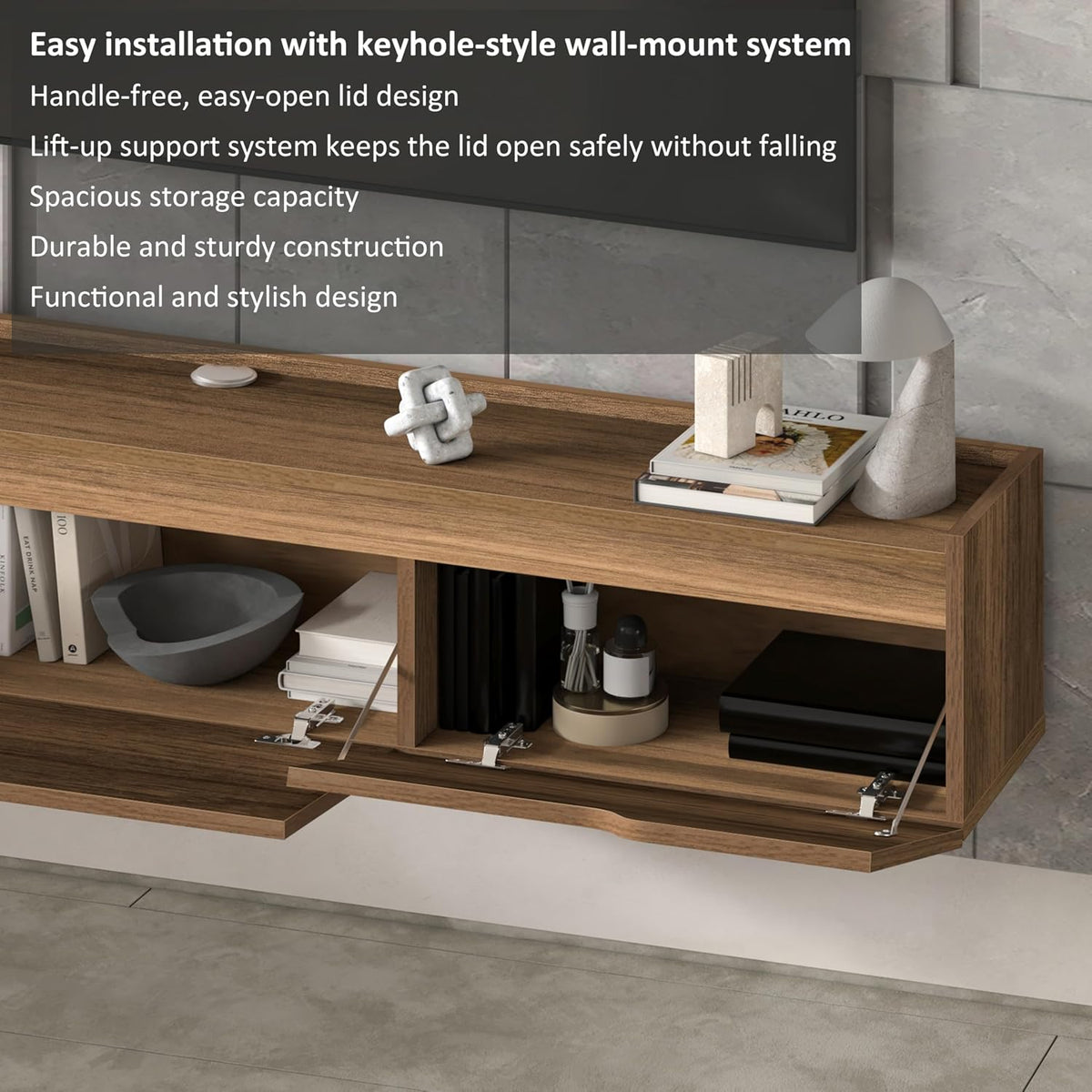 Modern Floating Wall‑Mounted TV Console