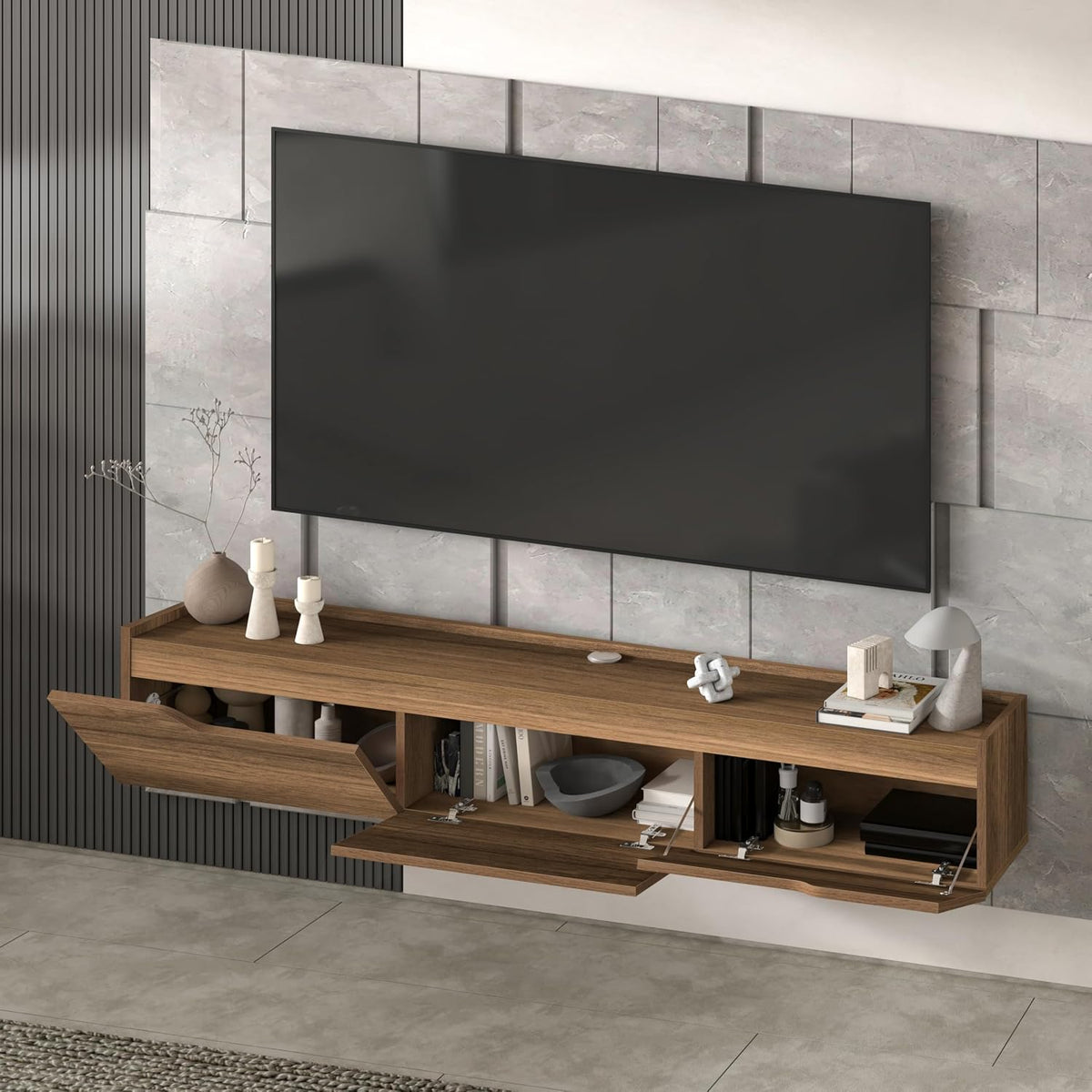 Modern Floating Wall‑Mounted TV Console