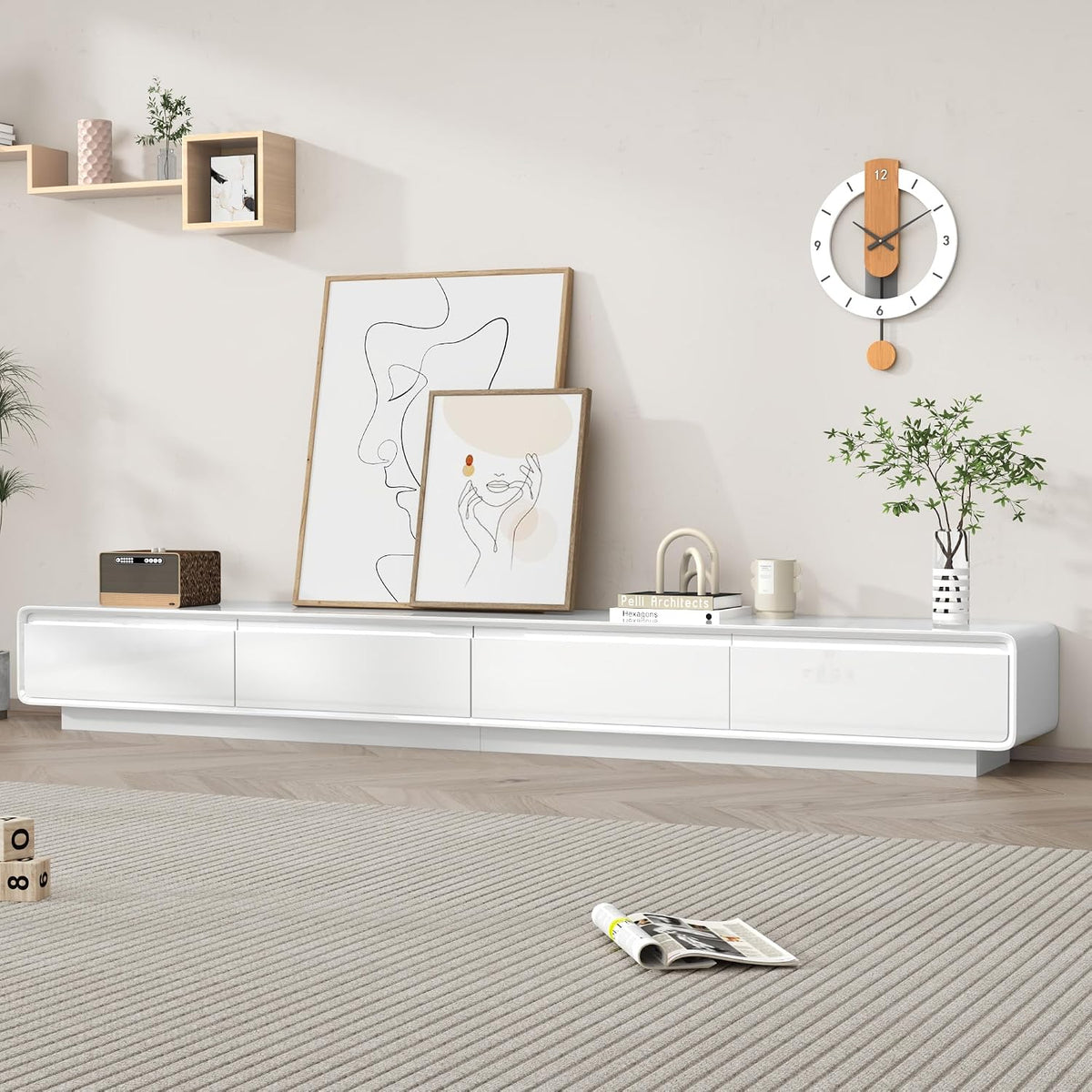 Wall‑Mounted Floating TV Media Console
