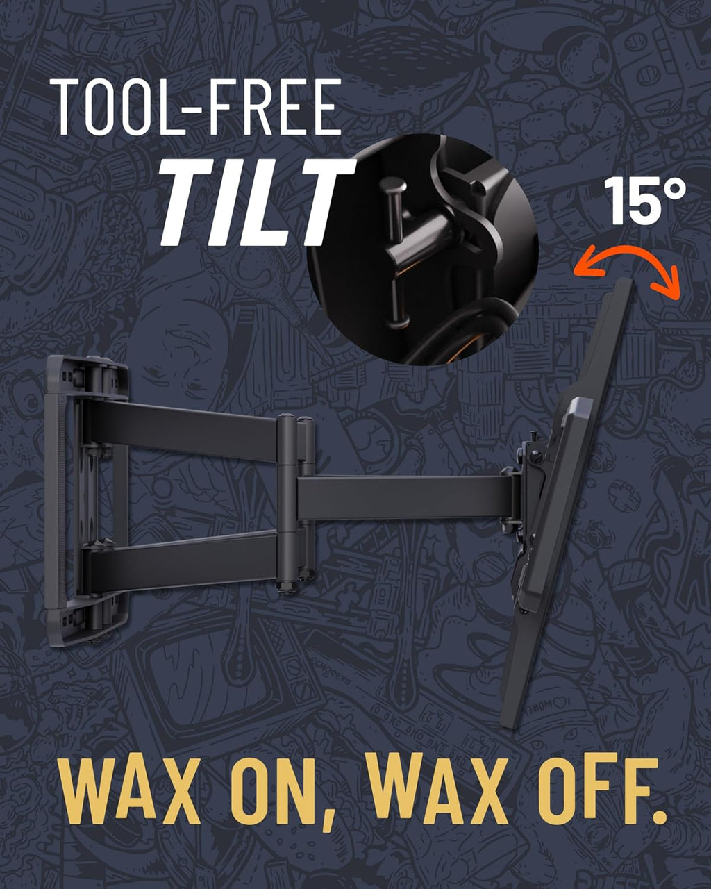 Full‑Motion Large TV Wall Mount