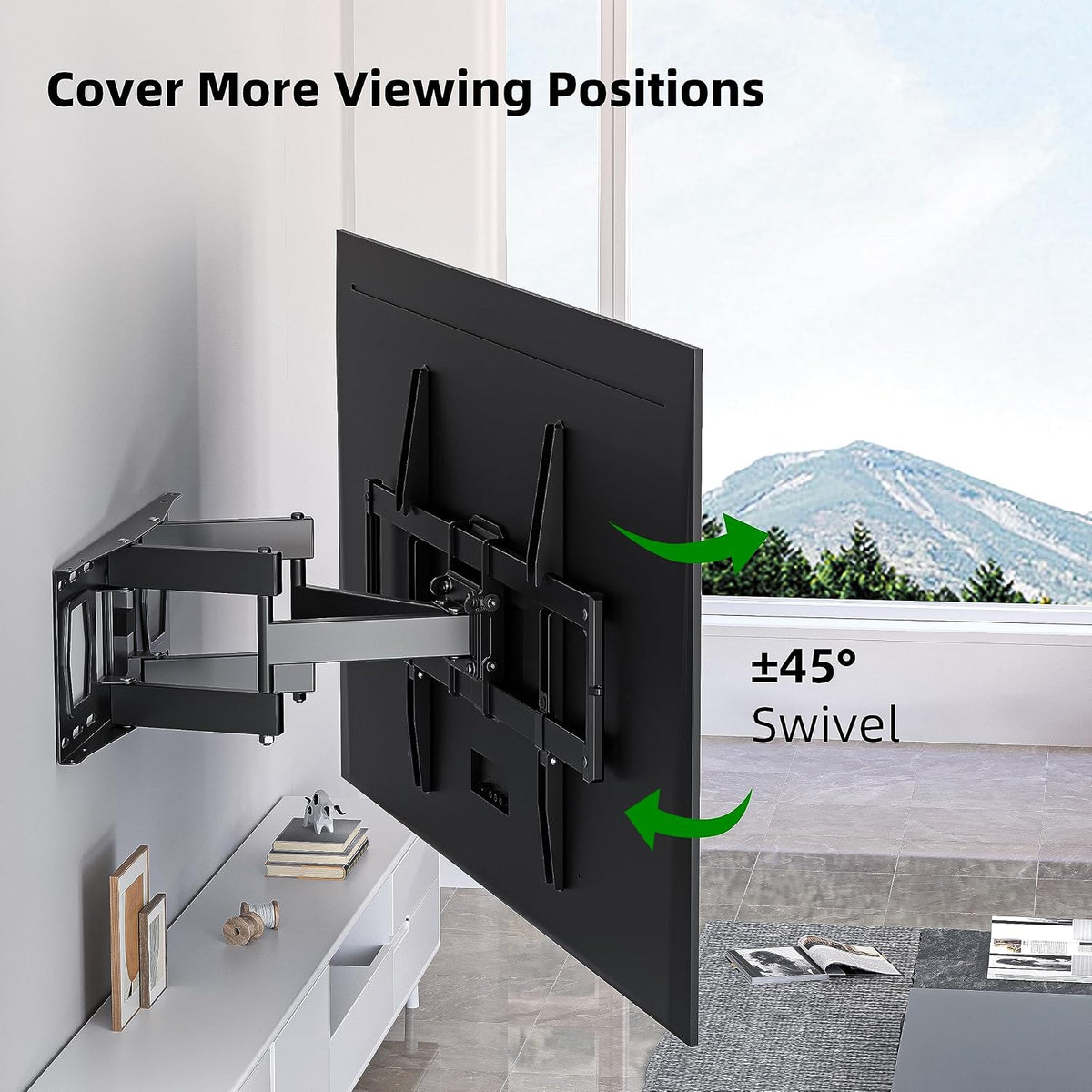 Dual‑Arm Full‑Motion TV Wall Mount