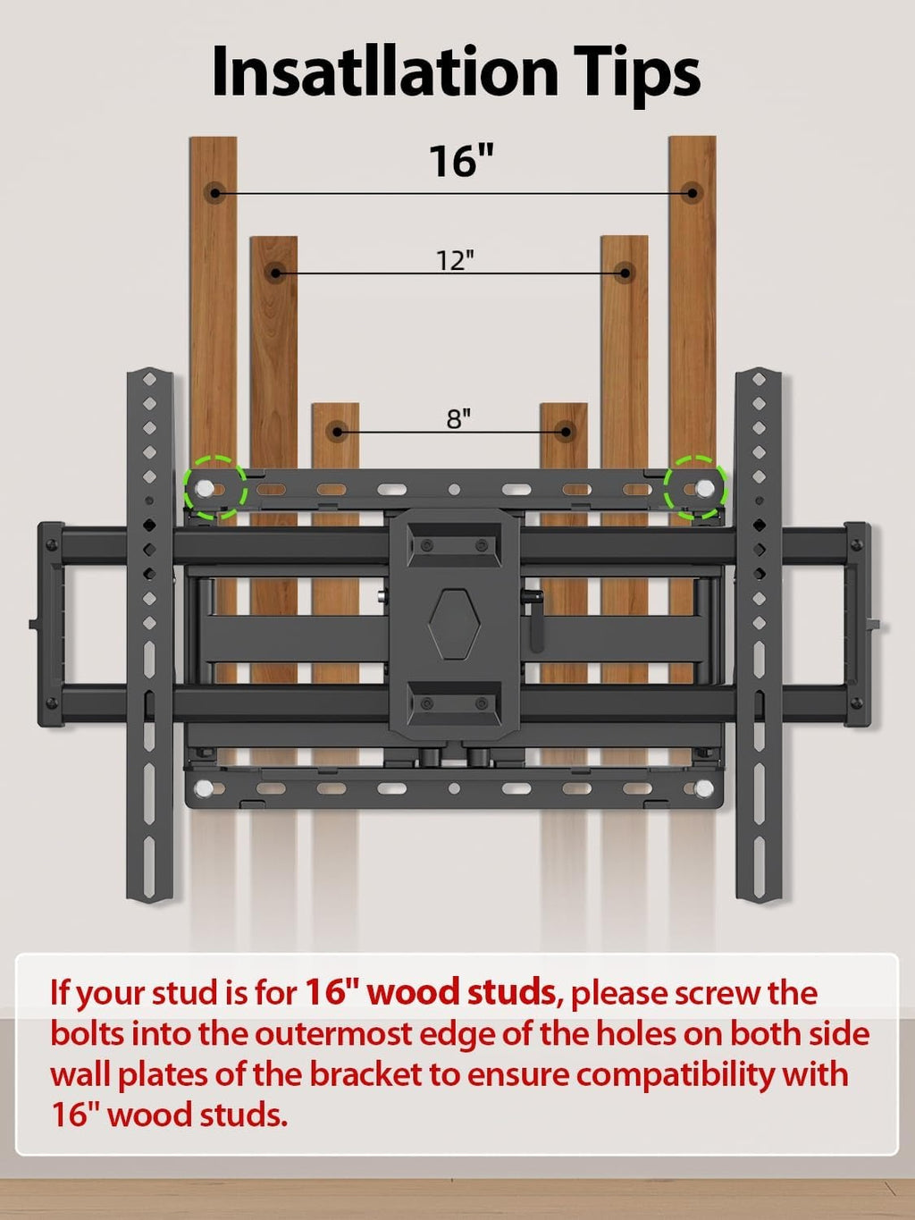 Dual‑Arm Full‑Motion TV Wall Mount