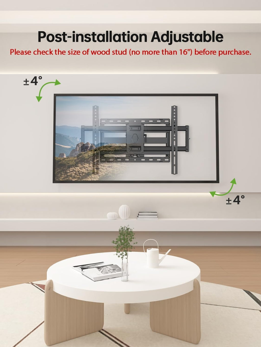 Dual‑Arm Full‑Motion TV Wall Mount