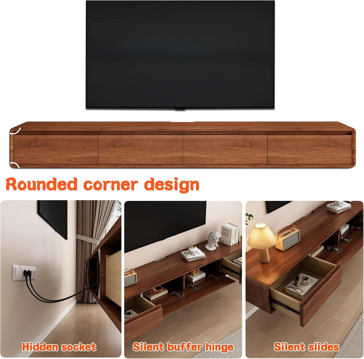 Wall‑Mounted Floating TV Storage Cabinet