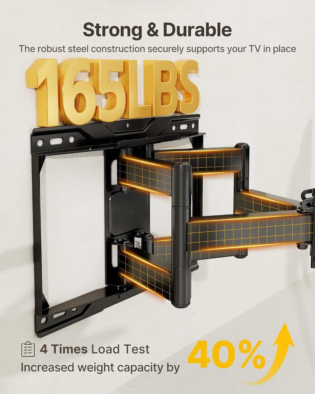 Heavy‑Duty Full‑Motion TV Wall Mount